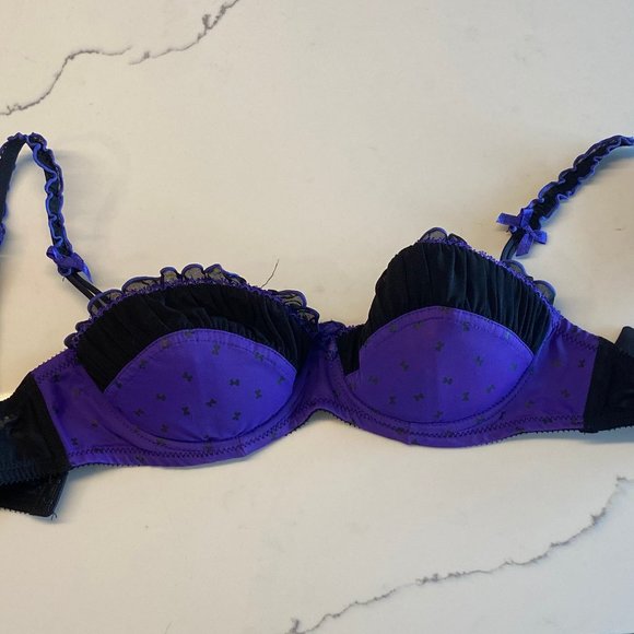 Purple 34 B Ruffle Bra - Picture 1 of 6